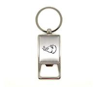 Porte n métal alu brossé Sanglier 1 décapsuleur gravure laser
