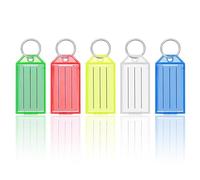 Porte Clé Etiquette Porte Clef 25 Pièces 5 Couleurs Porte Clef Etiquette Papier Avec étiquettes Vierges Pour Identificateur de Clé de Porte, Valise, Hôtel, Animal de Compagnie