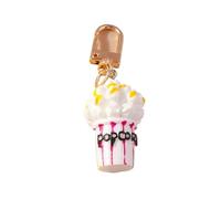 Porte Clé Femme Cute Food Keychain Resin Love Heart Cake Charms Keyrings For Women Men Car Key Handbag Pendant Chains DIY Accessories(Ivory)