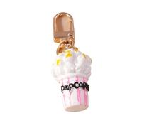 Porte Clé Femme Cute Food Keychain Resin Love Heart Cake Charms Keyrings For Women Men Car Key Handbag Pendant Chains DIY Accessories(Gold)