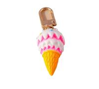 Porte Clé Femme Cute Food Keychain Resin Love Heart Cake Charms Keyrings For Women Men Car Key Handbag Pendant Chains DIY Accessories(Pink)