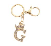 Porte clé femme Porte-clés pour fille Porte clés avec lettre Porte-clés en strass Cadeau pour femme or porte clef femme (Lettre G)