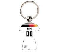 Porte Clé Football Allemagne Maillot Domicile 2024 Personnalisable avec Nom et Numéro