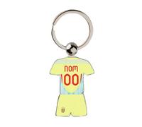 Porte Clé Football Espagne Maillot Extérieur 2024 Personnalisable avec Nom et Numéro