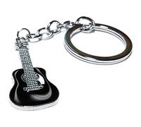 Porte Clé Guitare Classique Noire porteclef rock voiture cadeau anniversaire instrument musique homme femme enfant garçon fille fête des mères mamans pères papas