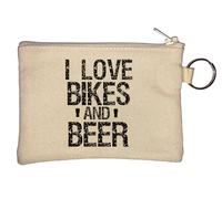 Porte-clé I Love Bikes and Beer Beige