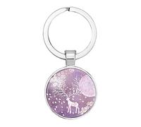 Porte Cle Lot De 2 Porte-Clés Mori Wapiti Time Gem Porte-Clés Avec Motif Forêt Wapiti Petit Cadeau Sakura Wapiti