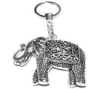 Porte Clé Métal Éléphant Orientale Stylisé porteclef maison animal savane asie clef voiture cadeau anniversaire homme femme enfant garçon fille fête des mères mamans pères papas