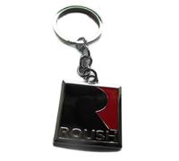 Porte Clé Métal Logo Roush Noir Et Rouge Voiture Americaine Sportive