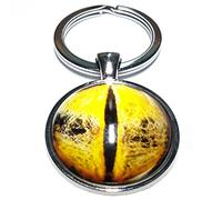 Porte Clé Métal Oeil de Dragon Vert porteclef maison animal serpent clef voiture cadeau anniversaire homme femme enfant garçon fille fête des mères mamans pères papas