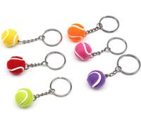 Porte Clé Mini Balle de Tennis Porte Clé Décoration Accessoire Cadeau pour les fans de sport