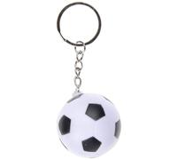 Porte-Clé Mini Ballon de Football Blanc et Noir en Mousse - 4cm - 417