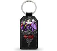 Porte-Cle Noir en Simili Cuir Leather Disney Villains No evil Malefique Maleficent Noir G