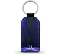 Porte-Cle Noir en Simili Cuir Leather Elsa Anna La Reine des Neiges Disney Noir G