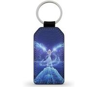 Porte-Cle Noir en Simili Cuir Leather Elsa la Reine des Neiges Frozen Noir G