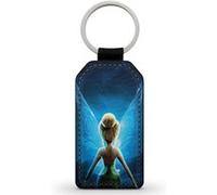 Porte-Cle Noir en Simili Cuir Leather La Fee Clochette Walt Disney peter Pan Noir G