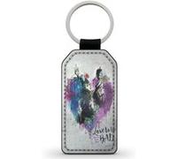 Porte-Cle Noir en Simili Cuir Leather Love to be bad Disney Malefique Maleficent Evil Queen Noir G