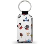 Porte-Cle Noir en Simili Cuir Leather Mickey Minnie Disney Bags Ice Cream Cupcake Noir G