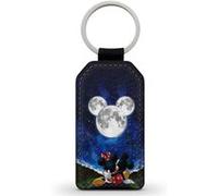 Porte-Cle Noir en Simili Cuir Leather Mickey Minnie Disney Love Amour Mignon Cute IPHONE 11 Noir G