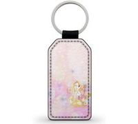 Porte-Cle Noir en Simili Cuir Leather Raiponce Rapunzel Tangled Disney Noir G