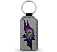 Porte-Cle Noir en Simili Cuir Leather Sleeping Beauty Maleficent Malefique Noir G