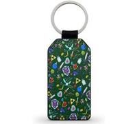 Porte-Cle Noir en Simili Cuir Leather The Legend of Zelda Ocarina of Times Items Noir G