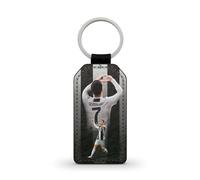 Porte-clé noir en simili cuir Legende Football Ballon d Or Ronaldo Messi Neymar mbappe Ref 7