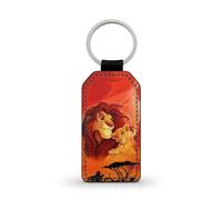 Porte-clé noir en simili cuir Roi Lion Simba Pumba The Lion King Qui tu ES Hakuna Nala Mufasa Ref 3
