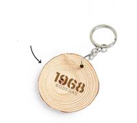 Porte clé personnalisé Mabouteille.fr® - Porte clé original en bois avec gravure laser [ Porte clef personnalisable ]