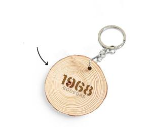 Porte clé personnalisé Mabouteille.fr® - Porte clé original en bois avec gravure laser [ Porte clef personnalisable ]