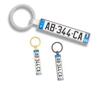 Porte-clé Plaque d’Immatriculation Personnalisée - Numéro & Texte au Choix | Cadeau Voiture Original Homme Femme - Impression UV Brillante - Idée Cadeau Noël.(Bretagne)