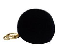 Porte Clé Pompon en poil de lapin , doux au toucher garanti (Noir) noir G