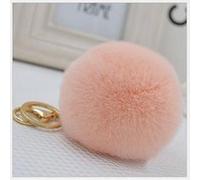 Porte Clé Pompon en poil de lapin , doux au toucher garanti (Orange) orange G