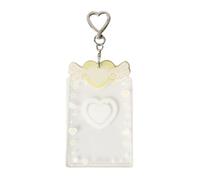 Porte-clé pour cartes photo - Porte-cartes photo en acrylique transparent avec fermeture sécurisée | Étui compact Photocard Mini Album pour collectionneurs, étui léger pour portefeuille Ode