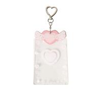 Porte-clé pour cartes photo - Porte-cartes photo en acrylique transparent avec fermeture sécurisée | Étui compact Photocard Mini Album pour collectionneurs, étui léger pour portefeuille Ode