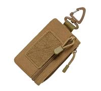 Porte-clé pour femme - Pochette zippée compacte - Tissu Oxford imperméable - Petit sac à main avec porte-clé - Organiseur de poche de sport en plein air pour adolescents, hommes et femmes, boue, voir