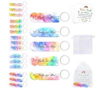 Porte Clé pour Jeton de Chariot en Acrylique - 20 Pièces, Facile à Porter & Utiliser, Idéal comme Cadeau Collègue, Cadeaux Remerciements et Cadeau d'Adieu pour Bureau & Vie Quotidienne (Multicolore)