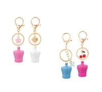 Porte-clé pour soin des lèvres économiseur d'espace - Porte-clé en silicone - Pour huiles essentielles, parfums, voyages, nécessités de vendredi - Accessoires de baume à lèvres