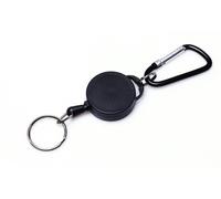 Porte-Clé Rétractable En Plastique Abs, Porte-Carte De Personnel, Enrouleur De Badge Noir Facile À Tirer, Porte-Cartes D'identité, Badges Nominatifs, Clip De Porte-Clé