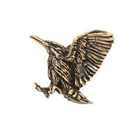 Porte-clé robuste en forme d'oiseaux miniatures rétro en cuivre pour un usage quotidien et cadeau élégant en forme d'oiseaux