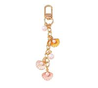 Porte Clé Summer Beach Shell Pearl Starfish Keychain For Women Men Car Key Handbag Purse Hanging Chains DIY Accessories(Green)