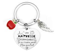 Porte-clef Cadeau Maîtresse d'École Merci Femme Anniversaire