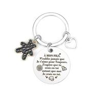 Porte Clef Cadeau pour Mon Fils - Idée Anniversaire et Saint Valentin - Garçon Ado