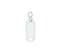 Wedo Porte-clés en plastique 262103400, crochets en S, étiquettes amovibles, lot de 10, blanc