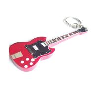 Porte clef en bois en forme guitare SG Angus Young ACDC