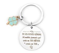 Porte Clef Femme,Cadeau Anniversaire,Cadeau Amie,Cadeau Couple,Inspirant Cadeau,Porte Bonheur Femme,Encouraging Key Ring,Porte Clé Porte Bonheur,Cadeau Collègue Soeur Maitresse Frere,Cadeau De Noël