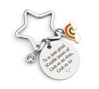 Porte Clef Homme Femme Cadeau Original Anniversaire pour Amitié Meilleure Amie Pour Fils Fille Copain Copine Frere Collègue Port Cle Gravé Pour Inspiration Encourage