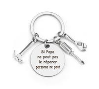 Porte Clef Idee Original Utile Cadeau Personnalisé pour Anniversaire, Noel, Fete des Peres, pour Futur ou Jeune Papa, Homme 40-50 ans