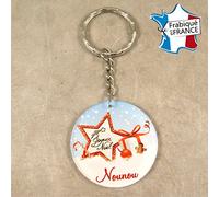 Porte Clef - Joyeux Noël Nounou (Cadeau de Noël pour Nounou - décoration de Sapin)