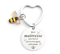 Porte Clef Maitresse,Cadeau Maitresse D'école,Cadeau Maitresse D'école Fin D'année,Merci Maitresse,Cadeau Atsem Aesh Institutrice,Cadeau Maitresse d'école Maternelle Professeur,Cadeau Maitresse Pâques